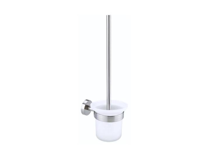WC-Garnitur TESA Moon , bunt (silberfarben, weiß), B:11,5cm H:39cm L:14,7cm, Glas, Metall, Reinigungsbürsten, WC-Garnitur