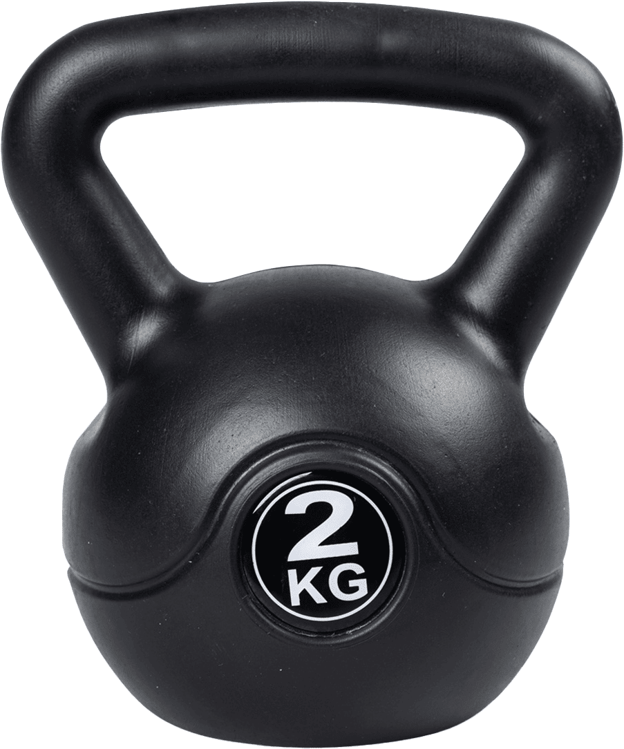 Kettlebell CHRISTOPEIT SPORT "ASG Kettlebell 2 kg", schwarz (weiß, neutral), Hanteln, 2 kg, Kettlebell