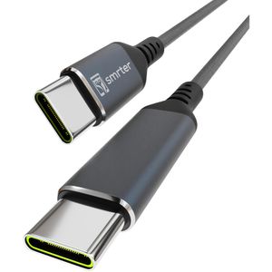 smrter Ladekabel Speedy100, anthrazit, 1m, USB-C auf USB-C, 100W Schnellladekabel