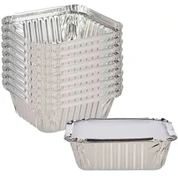 San Ignacio KINVARA - Set mit 10 Aluminiumschalen mit kleinem Deckel, 500 ml