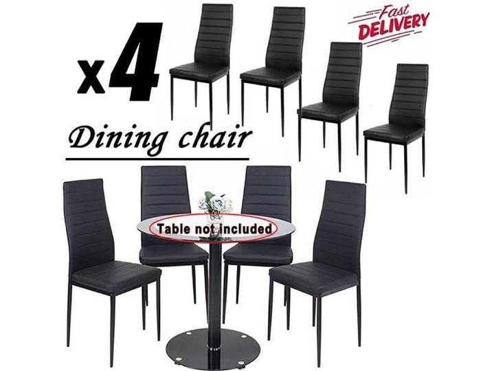 Chaises ROMANE noires bandeau blanc - Lot de 4 - Confortables et épurées - Design contemporain
