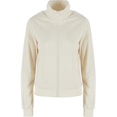 Langmantel URBAN CLASSICS "Urban Classics Damen Ladies Retro Track Jacket", Damen, Gr. 3XL, beige (sandweiß), 100% Polyester, Mäntel