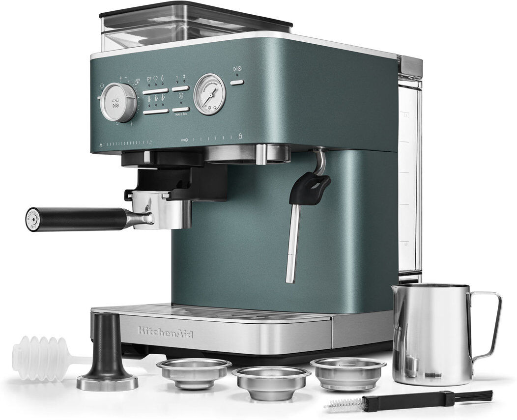 KitchenAid Semi Automatic Espresso Machine with Burr Grinder Green 2.5L