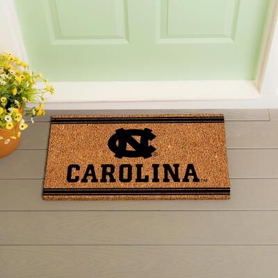 Evergreen University of North Carolina Monochrome Indoor/Outdoor Coir Door Mat