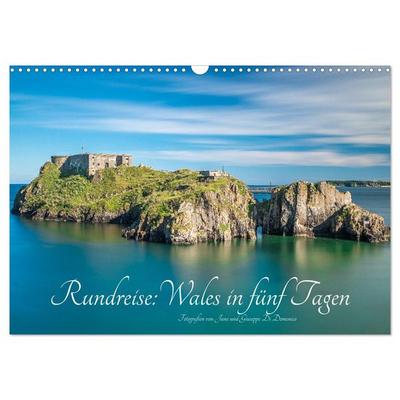 Rundreise: Wales in fünf Tagen (Wandkalender 2026 DIN A3 quer), CALVENDO Monatskalender