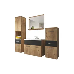 Badset   , holzfarben , Maße (cm): B: 120,4 H: 132,8