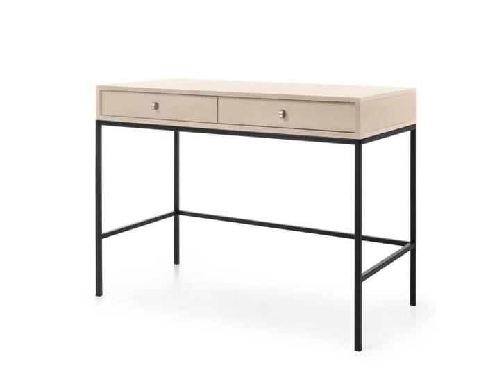 Komodee Schminktisch Moncton Toa1-2S Metalgriffe, Beige, Metall, 104x78x50 cm, Schlafzimmer, Schminktische