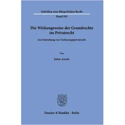 Die Wirkungsweise der Grundrechte im Privatrecht, Fachbücher von Julius Azzola