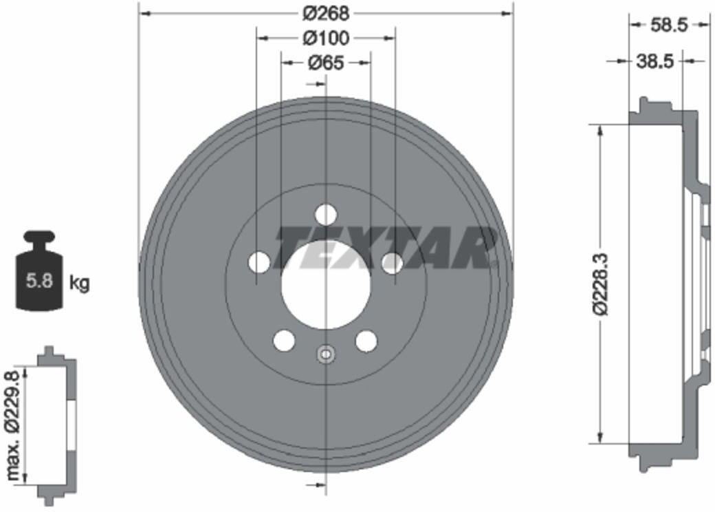 Bremstrommel TEXTAR 94046000