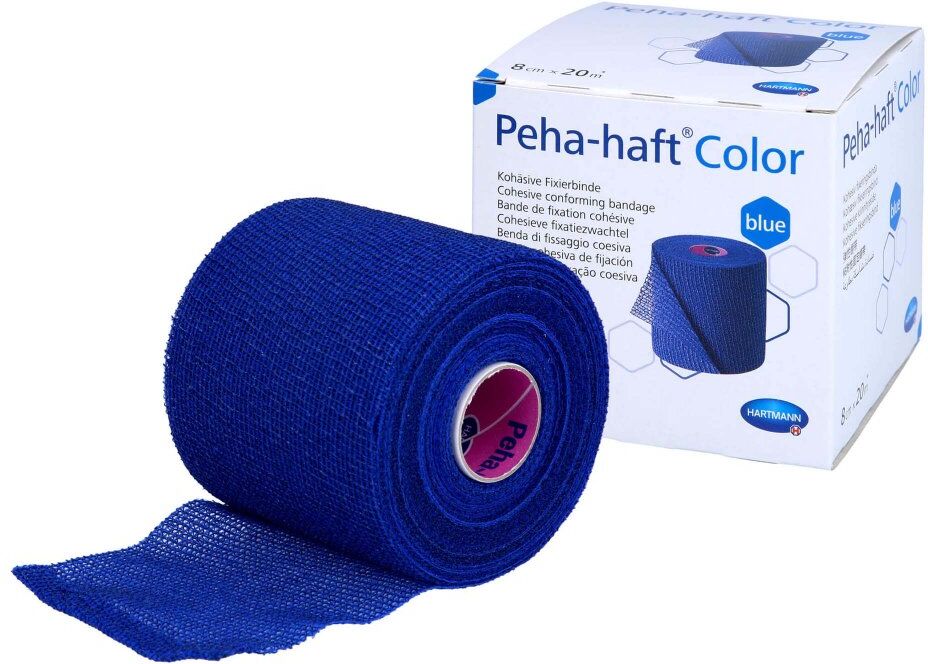 Peha-haft Color Fixierbinde latexfrei 8 Cmx20 M Blau