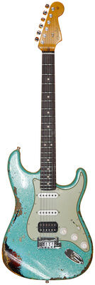 Fender Custom Deluxe Strat HB-S1 SFSP Seafoam Sparkle over 3