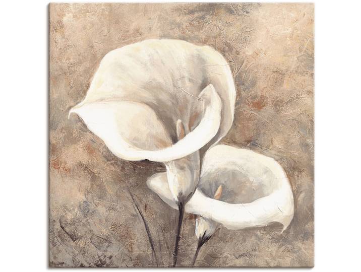 Artland Klassische Callas Blumen 1 Stk. tlg. auf Holzrahmen gespannt