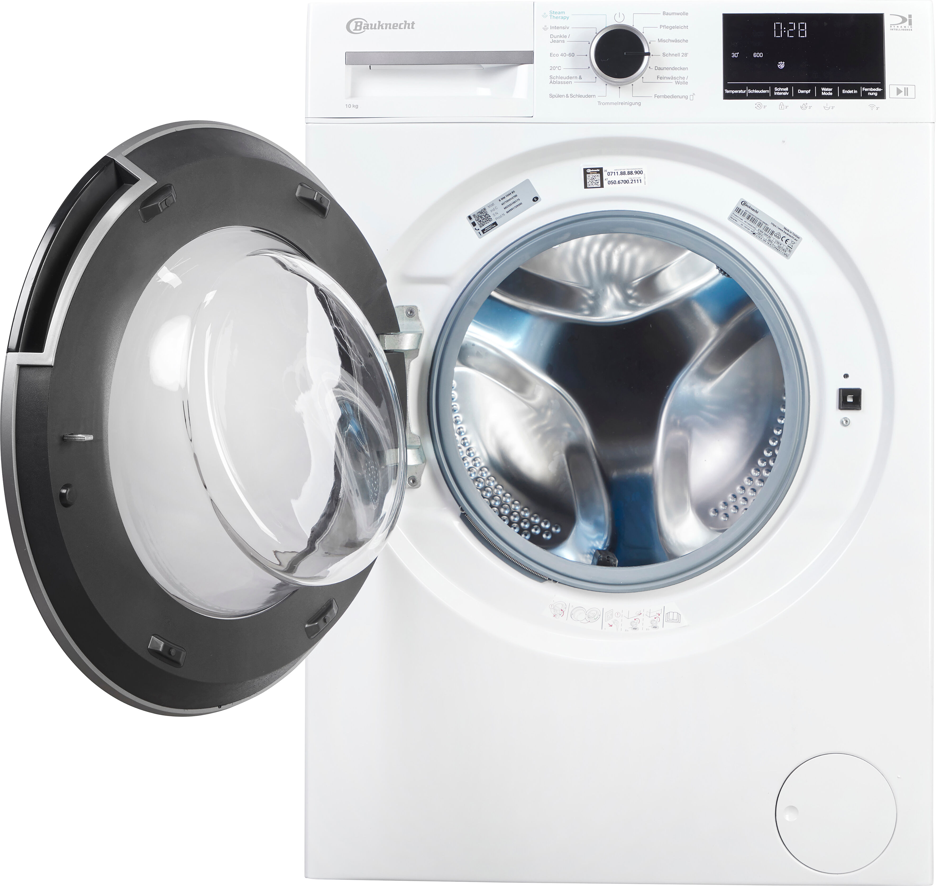 Bauknecht Waschmaschine "B WM 10A9 BS", Energieeffizienz: A, weiß, B:60cm H:84,5cm T:58cm, Waschmaschinen, Große Familie, ein Waschgang – 10 kg für weniger Stress, Waschmaschine
