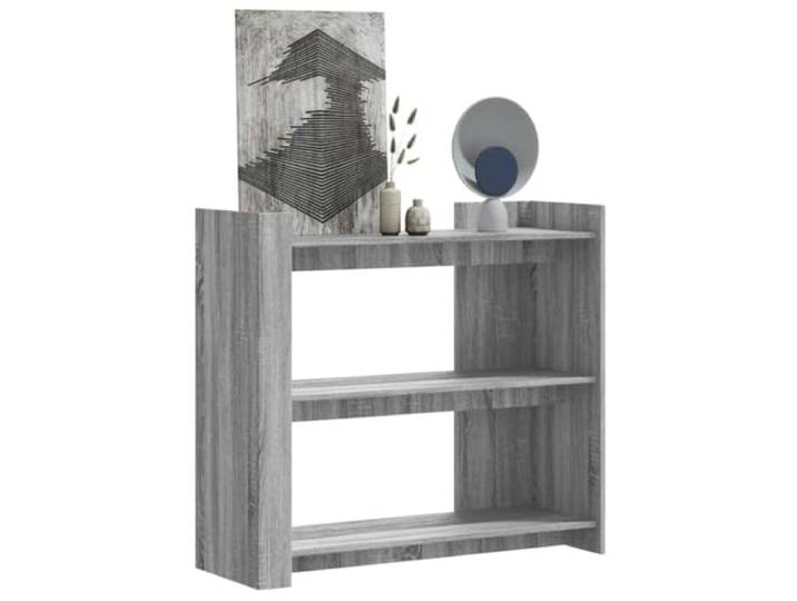 KPOUTRFG Konsolentisch Grau Sonoma 100x35x90 cm Holzwerkstoff Schmale Diele, robuste Platte, vielseitige Ablagefläche, sichere Wandmontage