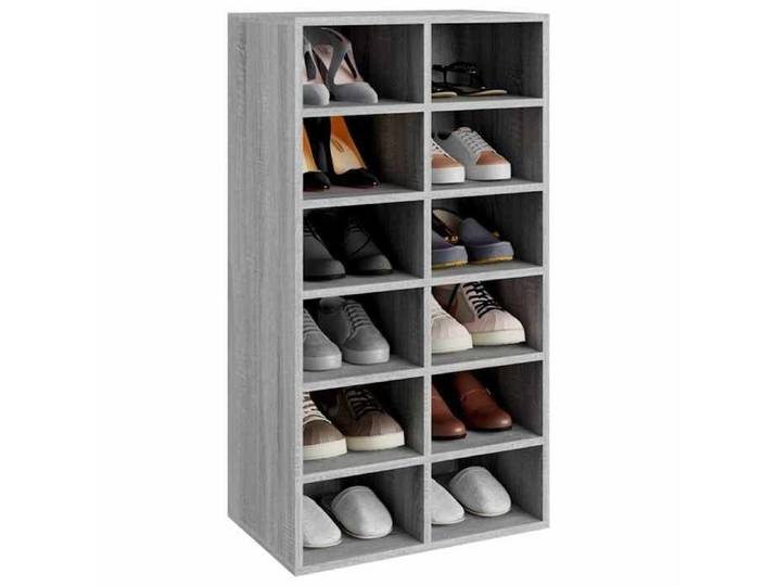 Meuble entree - - CHIC - Étagère à chaussures Sonoma gris 54x34x100 5 cm Bois ingénierie - 27.62 kg FR781168