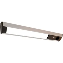 LED Unterbauleuchte mit Schalter und Steckdose, 230VAC Anschluss, 3000 Kelvin, USB-Port Typ A u. C, Aluminium + ABS, IP20 silbergrau