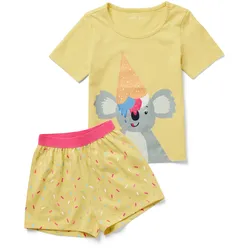 Tchibo - Kinder-Shorty-Pyjama - Kinder - Gr. 122/128 - beige/print