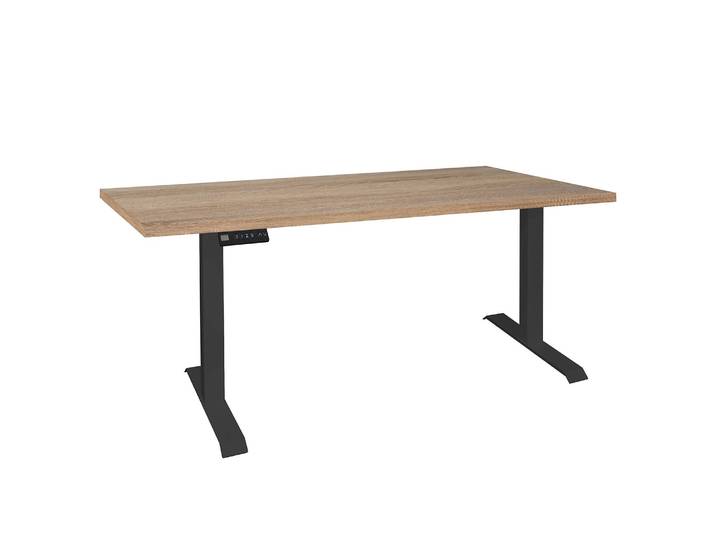 Bureau Unieux VI 160cm Marron/Imitation chêne brut de sciage Noir