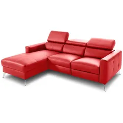 Ecksofa Bono Leder Rot