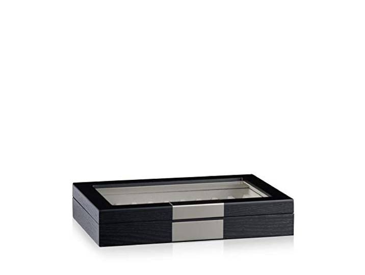 HEISSE & SÖHNE SEIT 1976® Schreibgeräte Box/Aufbewahrung/Vitrine Monteray Esche Furnier Schwarz Seidenmatt für 10 Schreibgeräte