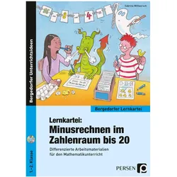 Lernkartei: Minusrechnen im Zahlenraum bis 20, Schulbücher von Sabrina Willwersch