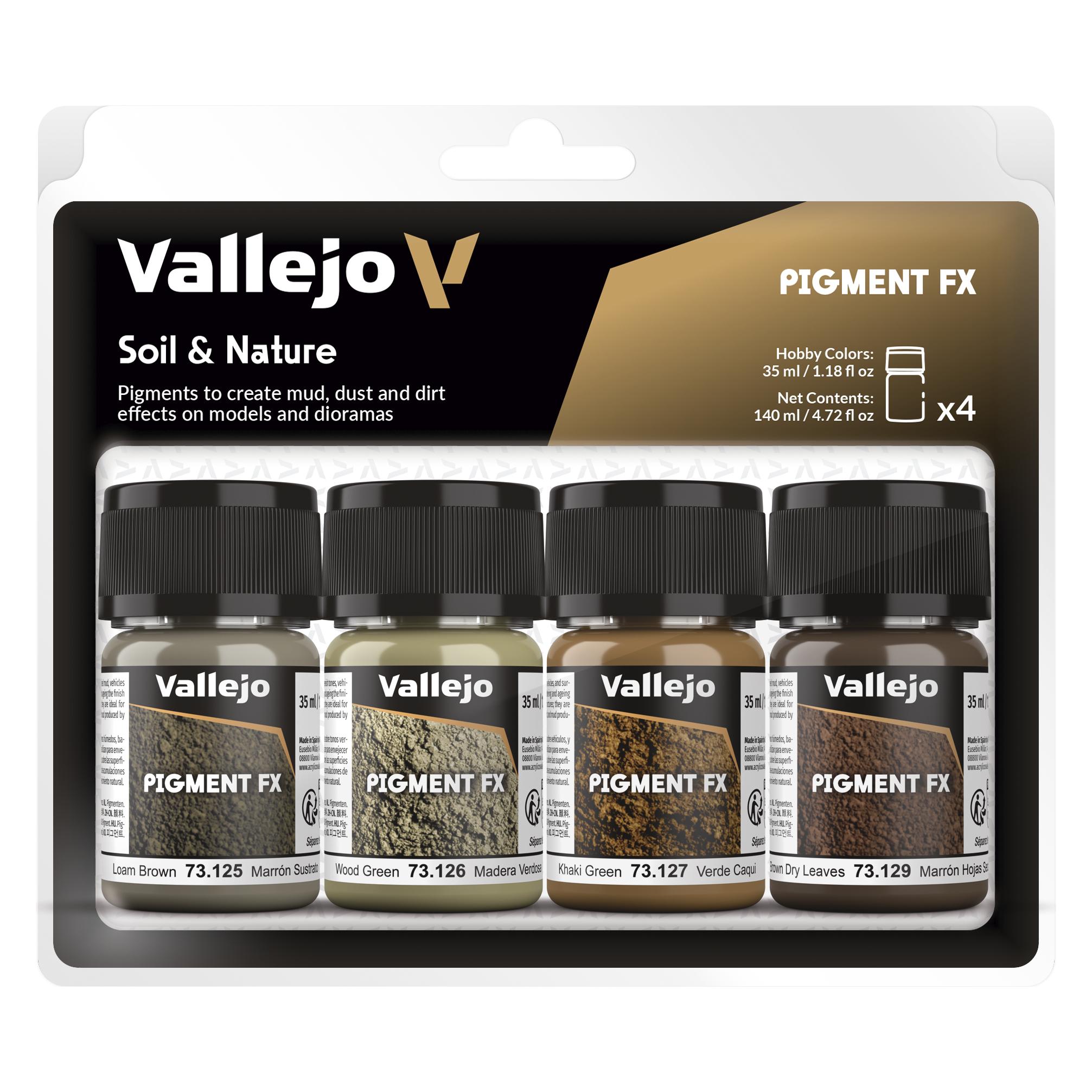 Vallejo Soil + Nature 4 pigments set 35 ml (35 ml) (73188)