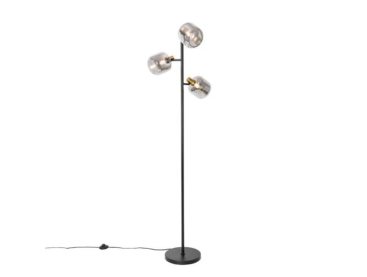 Lampadaire en verre gris