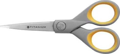WESTCOTT Papierschere TITANIUM Super grau-gelb 13,0 cm