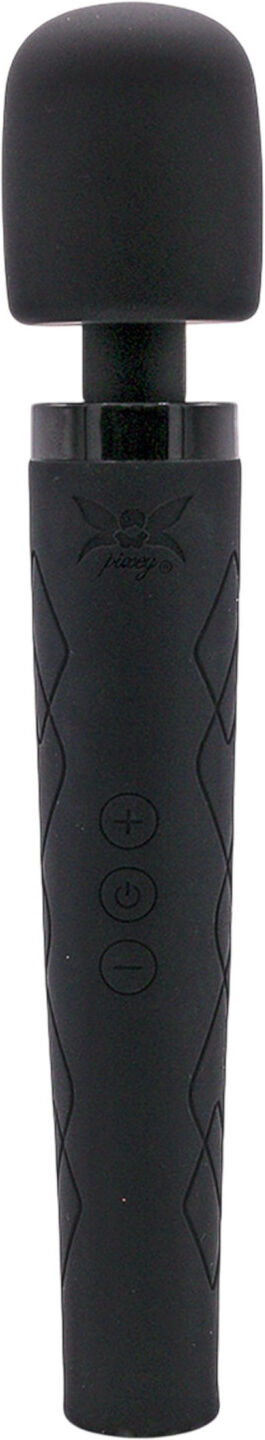 Pixey Deluxe Black Velvet - wand vibrator L (black)