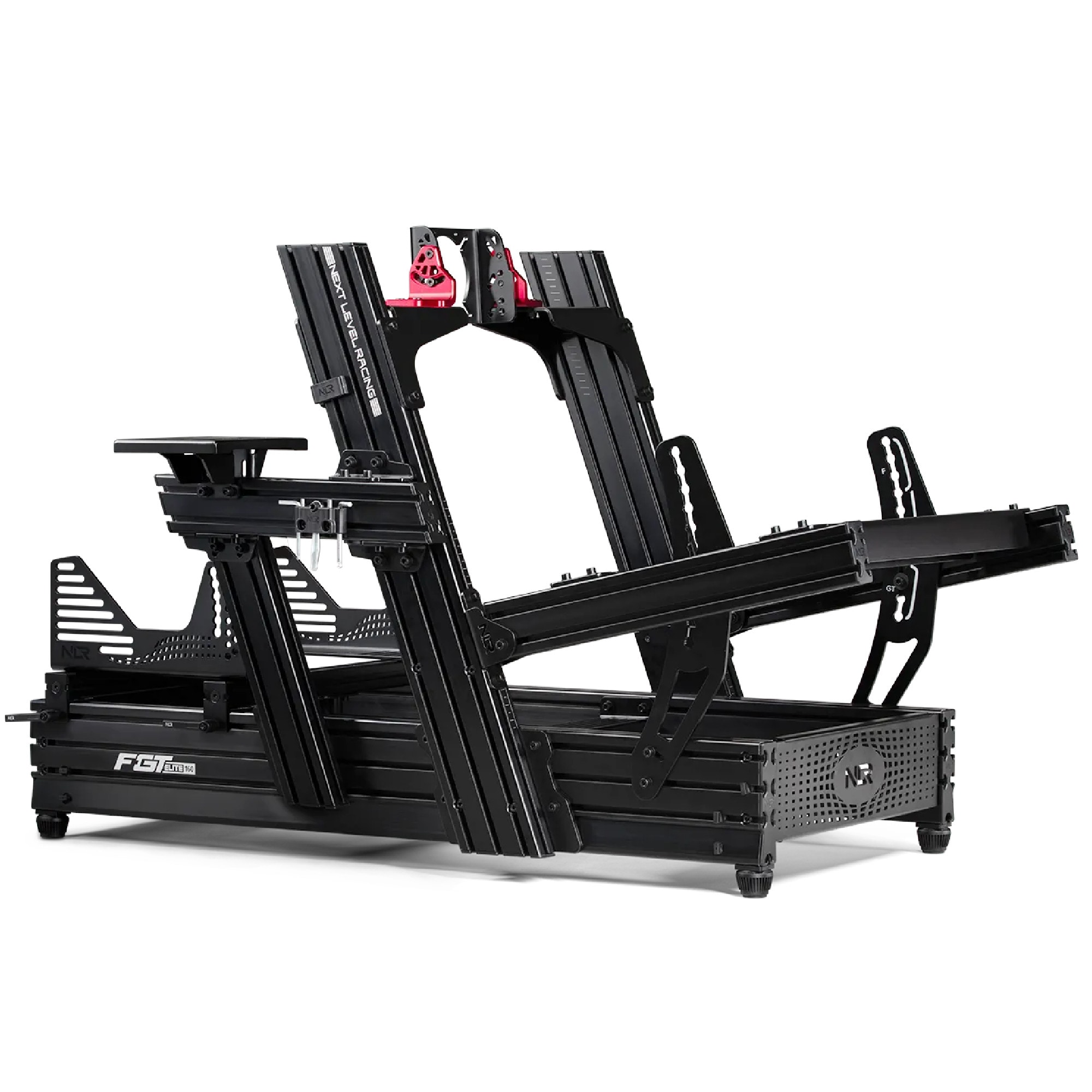 Next Level Racing F-GT Elite 160 Front & Side Mount Edition Sim Racing Cockpit für Direct Drive - Aluminium, Formula & GT