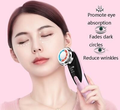 Inspired Deals Ultrasonic Facial Cleansing Device With Ion Therapy & LED Skin Massage white