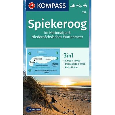 KOMPASS Wanderkarte 732 Spiekeroog im Nationalpark NIedersächsisches Wattenmeer 1:15.000, Sonstige von , KOMPASS Freytag & Berndt, 978-3-99044-752-9