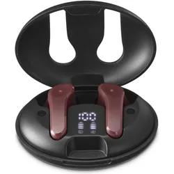 Hama Bluetooth-Kopfhörer Spirit Unchained, True Wireless Earbuds, ENC, FC, RT (16 h, Kabellos), Kopfhörer, Schwarz, Rot