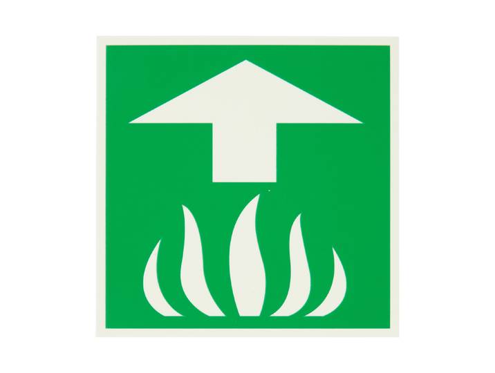 Schild Pfeil Nachleuchtend 15 × 15 cm