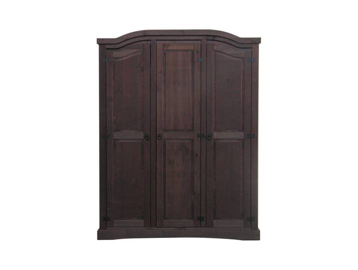 ebuy24 Kleiderschrank kolonial, Braun, Holz, 4 Fächer, 152x193x54 cm, Schlafzimmer, Kleiderschränke