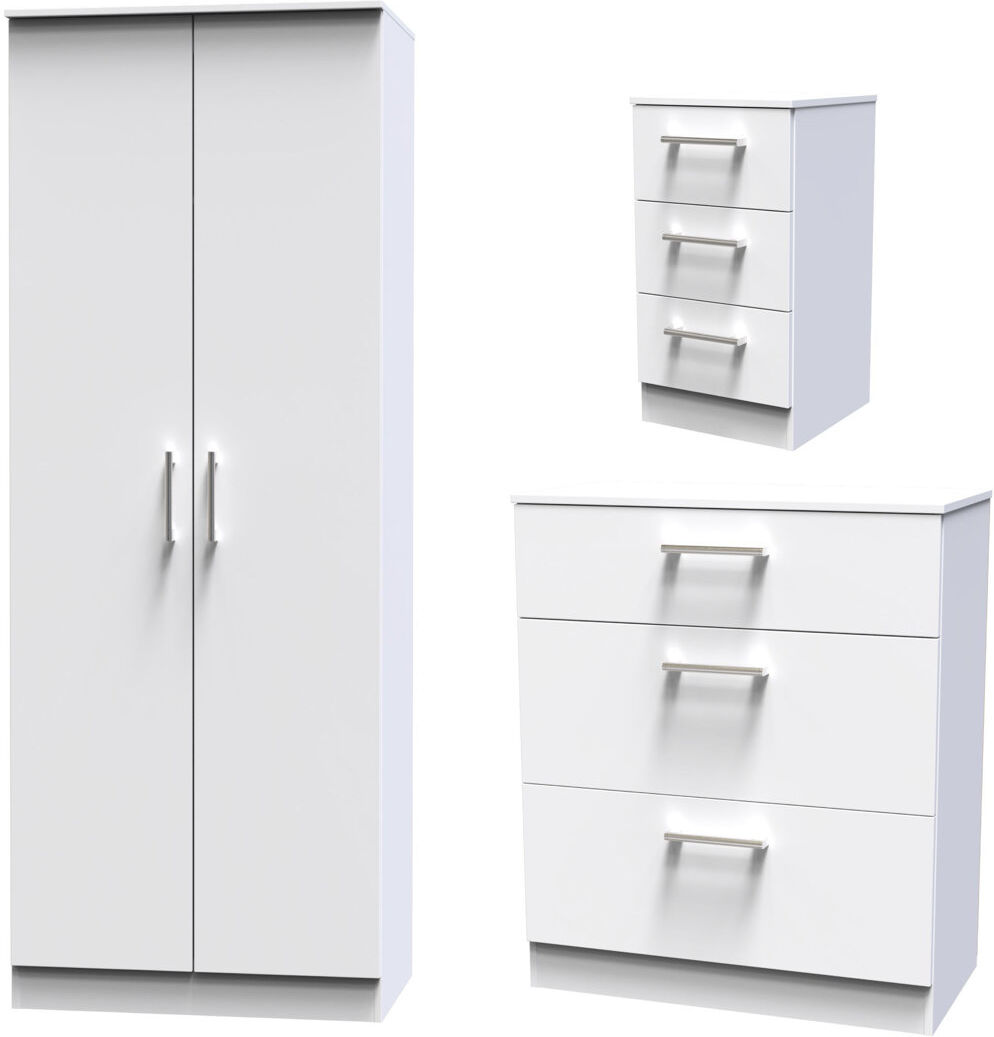 Brayden Studio Fully Assembled Bartly 3 Piece Bedroom Set White Matte