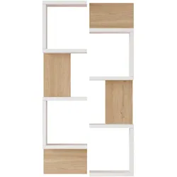 En.Casa, Regal, Wandregal Omn 2er Set 93x24x15 cm Weiss / Holzoptik (23.50 x 14.50 x 15.50 cm)