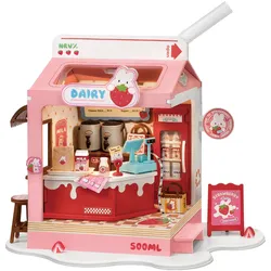 Robotime - Book Nook - DIY Miniaturhaus - Strawberry Milk Box