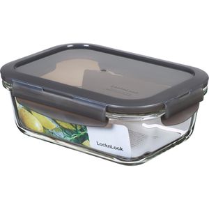 LocknLock Frischhaltedose LLG428G, aus Glas, 0,63 Liter, transparent, luftdicht