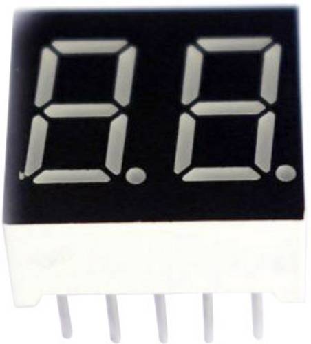TRU Components 7-Segment-Anzeige Rot 14.2mm 2V Ziffernanzahl: 2 TRU-7S2-56RAG