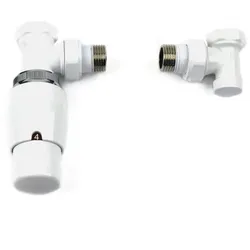 XIMAX Thermostatset Elegant Eck/DG, in Weiß/Anthrazit - Anthrazit - 16 mm Kunststoffrohr - Eckvariante