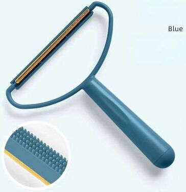 Inspired Finds FurAway Double Sided Silicone Pet Hair Remover Brush For Clothes, Furniture & Pet Grooming blue