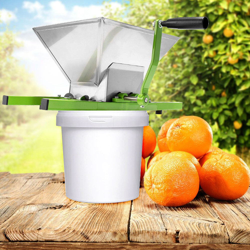 YEATHOR Apple Press and Crusher Manual Fruit Press Set with Grinder   with Straining Bag, 3 Legs & Hand Crank Juice Cider Wine Making Tool Grape Berry Presser 7L