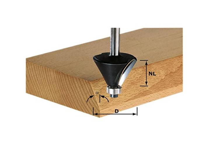 Festool Fresa de bisel HW S8 D25,7/25,7/15°