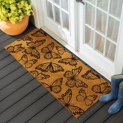 Evergreen Monarch Butterfly Coir Door Mat