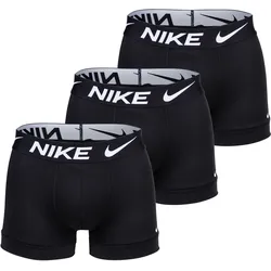 NIKE Herren Boxer Shorts, 3er Pack - Trunks, Dri-Fit Micro, Logobund Schwarz / XL