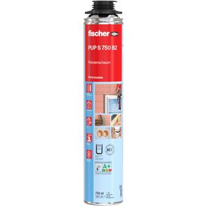 Fischer Bauschaum 040302, B2, 1K, PUP S 750 Pistolenschaum, für Schaumpistole, schall- und wärmedämmend, 750 ml
