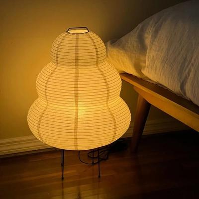 Uplifted Finds Japanese Style LED Rice Paper Desk Lamp Tricolor Dimming Art Decor Japanese Style LED Rice Paper Desk Lamp Tricolor Dimming Art Decor