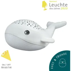 MegaLight LED Wal Nachtlicht WILLY WHALE mit Sternprojektor dimmbar mit Akku