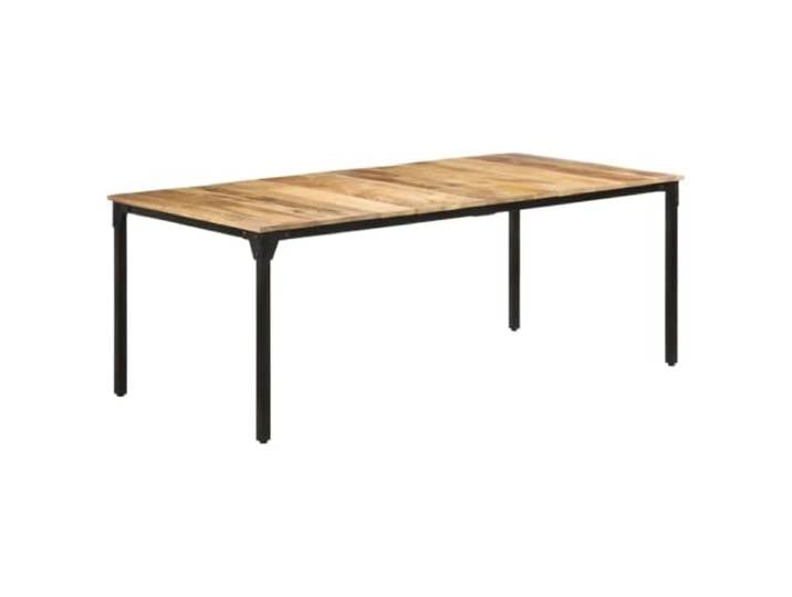 Esstisch 200x100x76 cm Raues Mangoholz Massivholztisch,Küchentisch,Eisenbeine pulverbeschichtet,Esszimmer,Wohnbereich